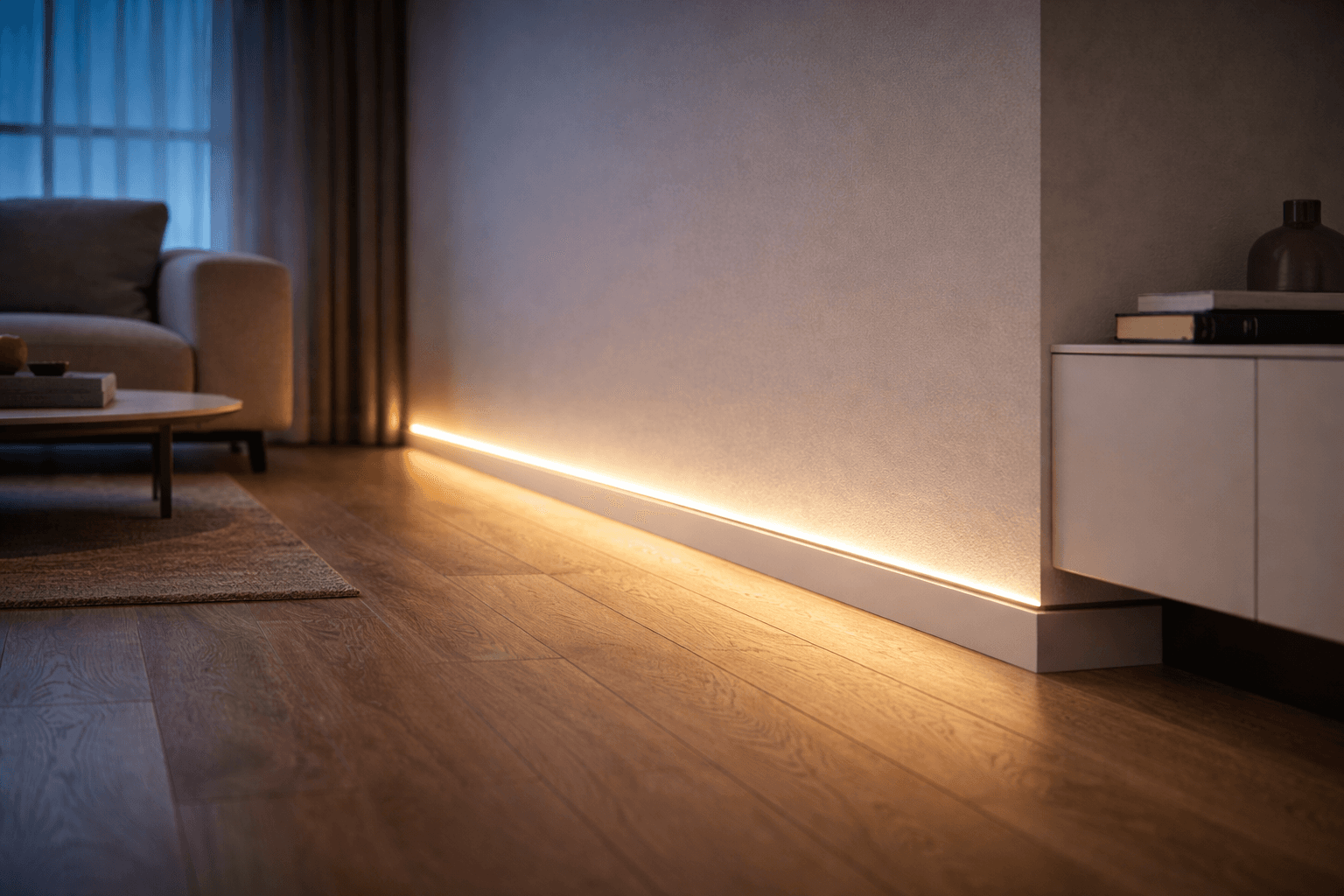 Плинтус с LED-подсветкой