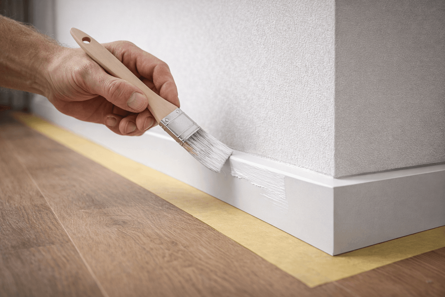 Покраска плинтуса